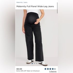 Old Navy maternity full panel wide leg jeans